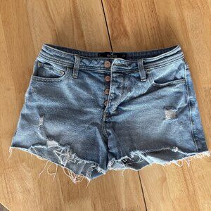 Hollister High-Rise Mom Short Light Wash 3" (Size 28)